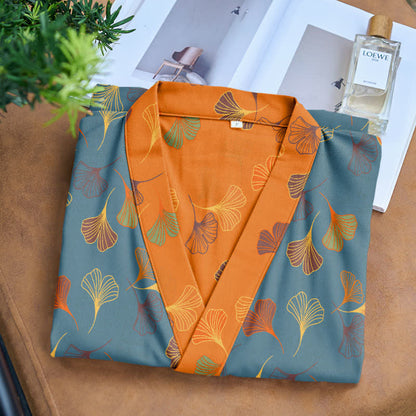 Kimono in garza di cotone Ginkgo Biloba - image 6