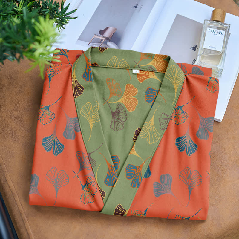 Kimono in garza di cotone Ginkgo Biloba - image 23