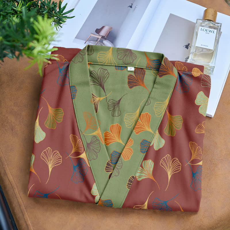 Kimono in garza di cotone Ginkgo Biloba - image 43