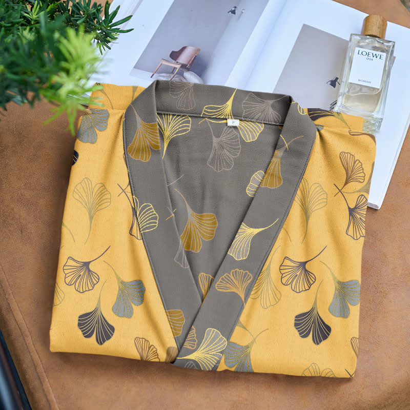 Kimono in garza di cotone Ginkgo Biloba - image 49