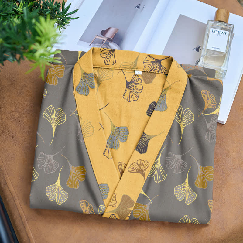 Kimono in garza di cotone Ginkgo Biloba - image 13