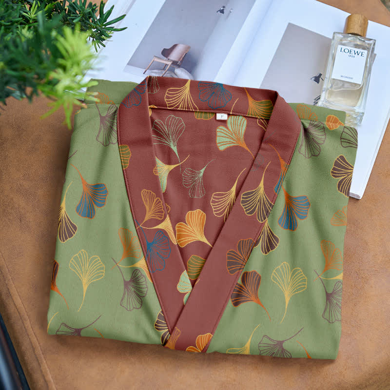 Kimono in garza di cotone Ginkgo Biloba - image 15