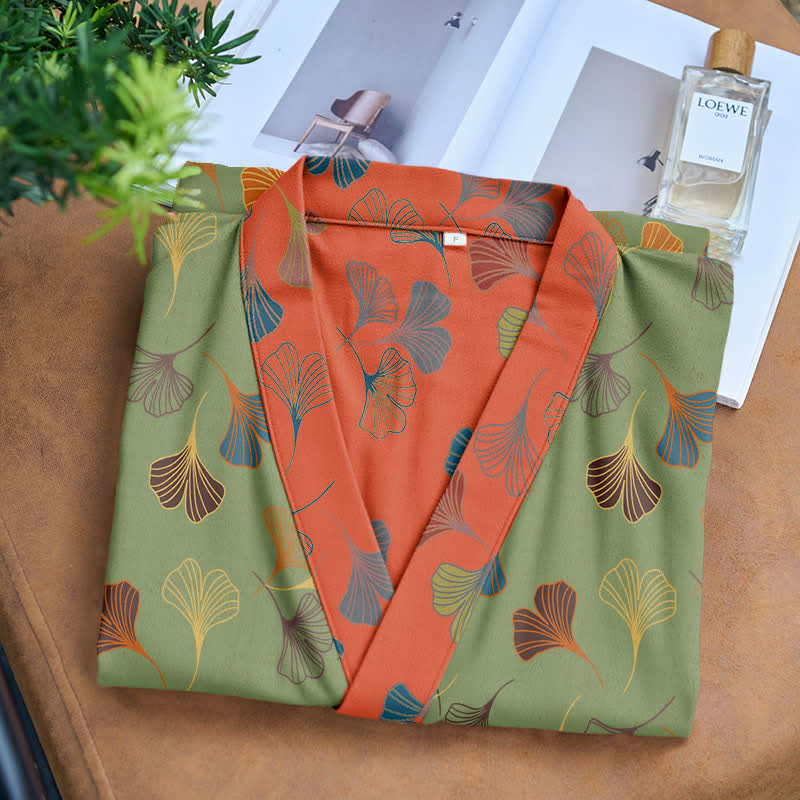 Kimono in garza di cotone Ginkgo Biloba - image 27