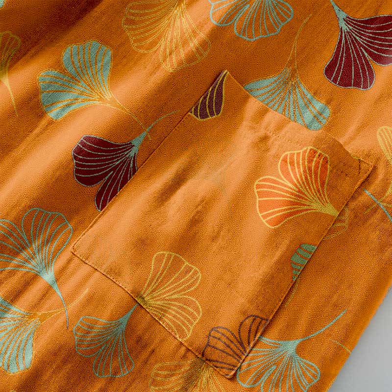 Kimono in garza di cotone Ginkgo Biloba - image 10