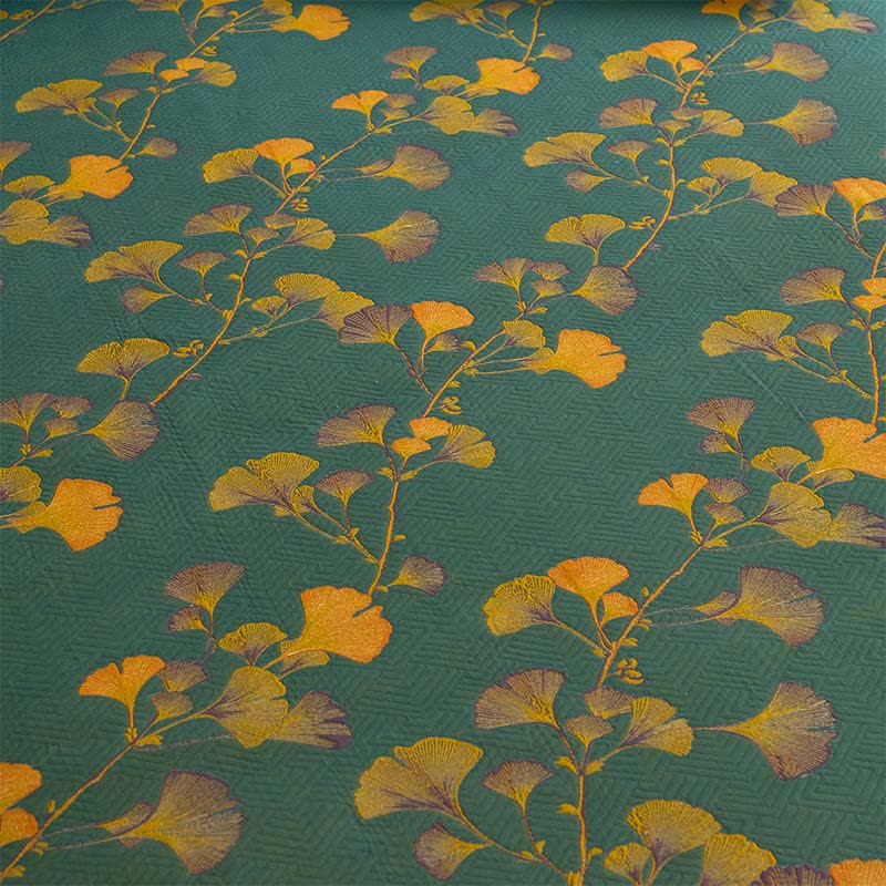 Lenzuolo con angoli in cotone con foglie di ginkgo grande - image 9