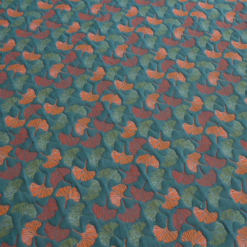 Lenzuolo con angoli in garza di cotone jacquard Ginkgo - image 5
