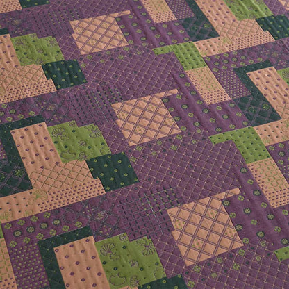 Lenzuolo con angoli in garza di cotone patchwork jacquard - image 6