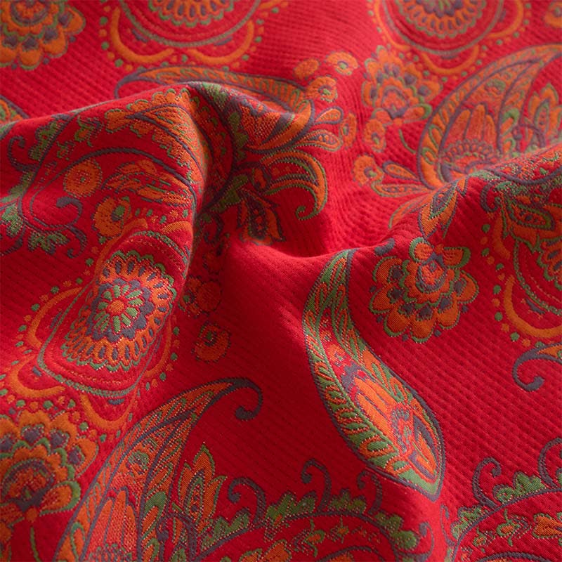 Lenzuolo con angoli in jacquard di cotone con motivo floreale Paisley - image 8