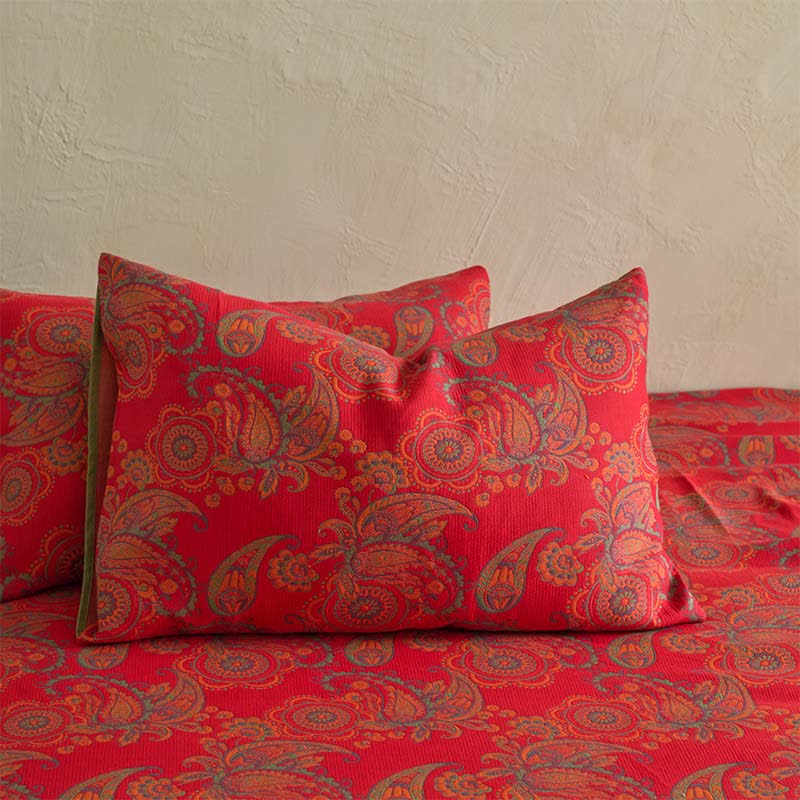 Lenzuolo con angoli in jacquard di cotone con motivo floreale Paisley - image 5