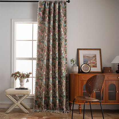 Tenda jacquard con farfalle tropicali Monstera - image 2