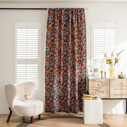 Tenda con nappe in jacquard a margherite colorate - image 2