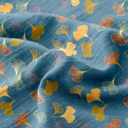 Copriletto jacquard in garza di cotone Ginkgo Biloba - image 4
