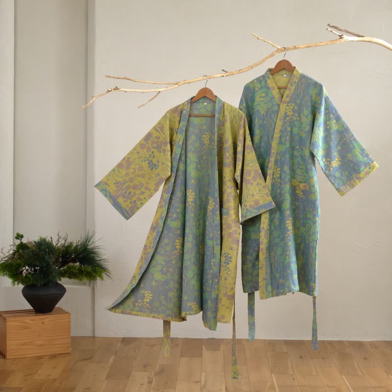 Kimono in garza di cotone biologico Lotus - image 1