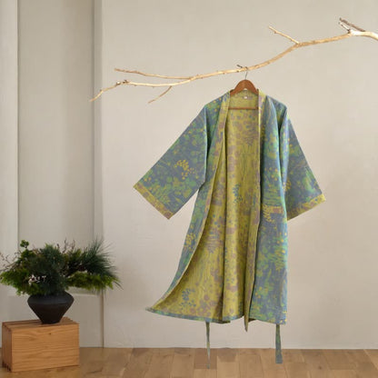 Kimono in garza di cotone biologico Lotus - Verde - 2XL - image 0