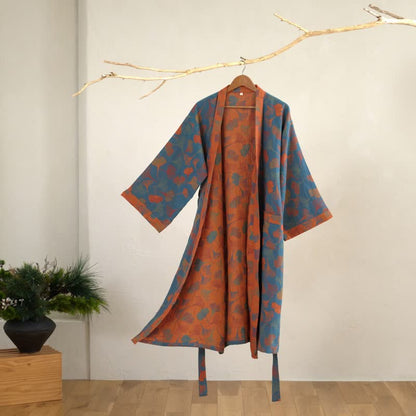 Kimono in garza di cotone Ginkgo Biloba - image 8