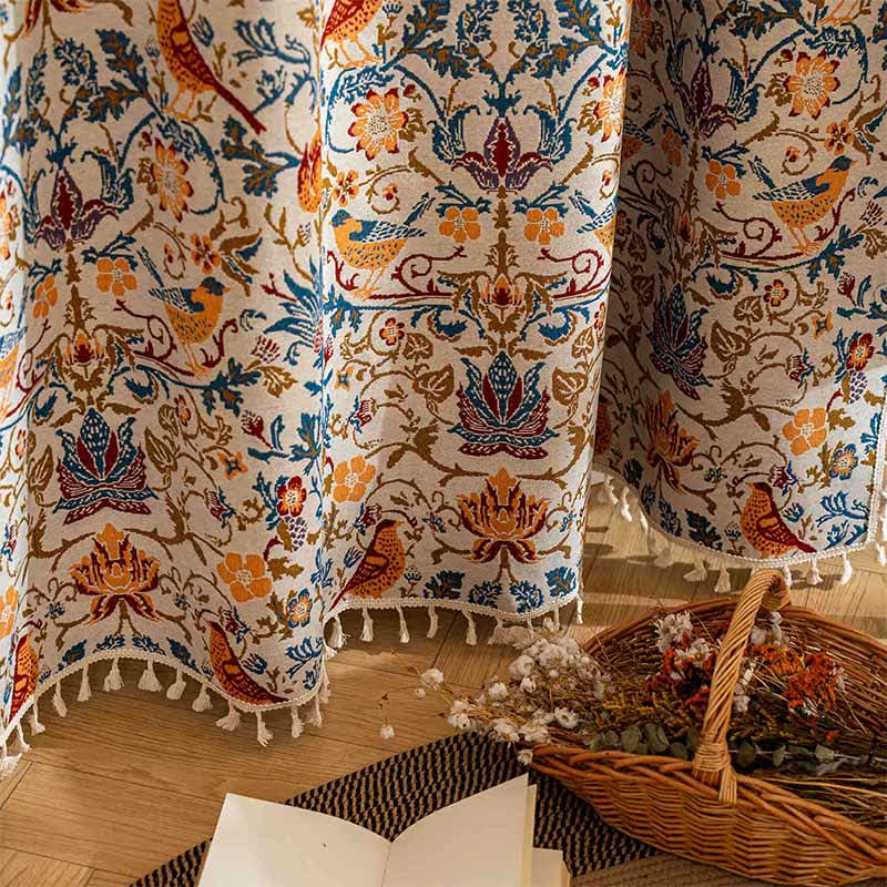 Tenda vintage con nappe e uccelli botanici - image 5