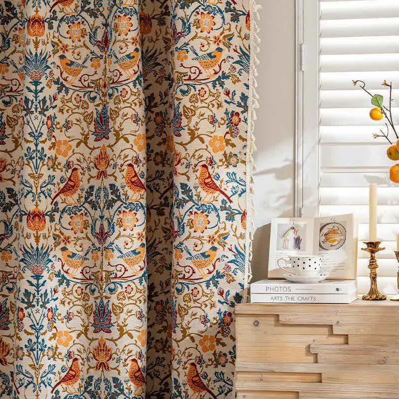 Tenda vintage con nappe e uccelli botanici - image 3