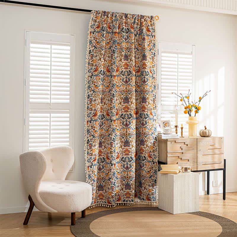 Tenda vintage con nappe e uccelli botanici - image 2