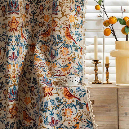 Tenda vintage con nappe e uccelli botanici - image 4