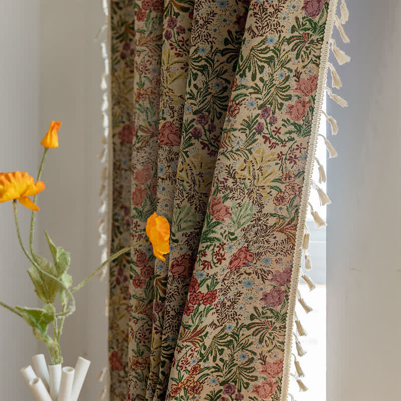 Tenda con nappe floreali vintage pittoriche - image 6