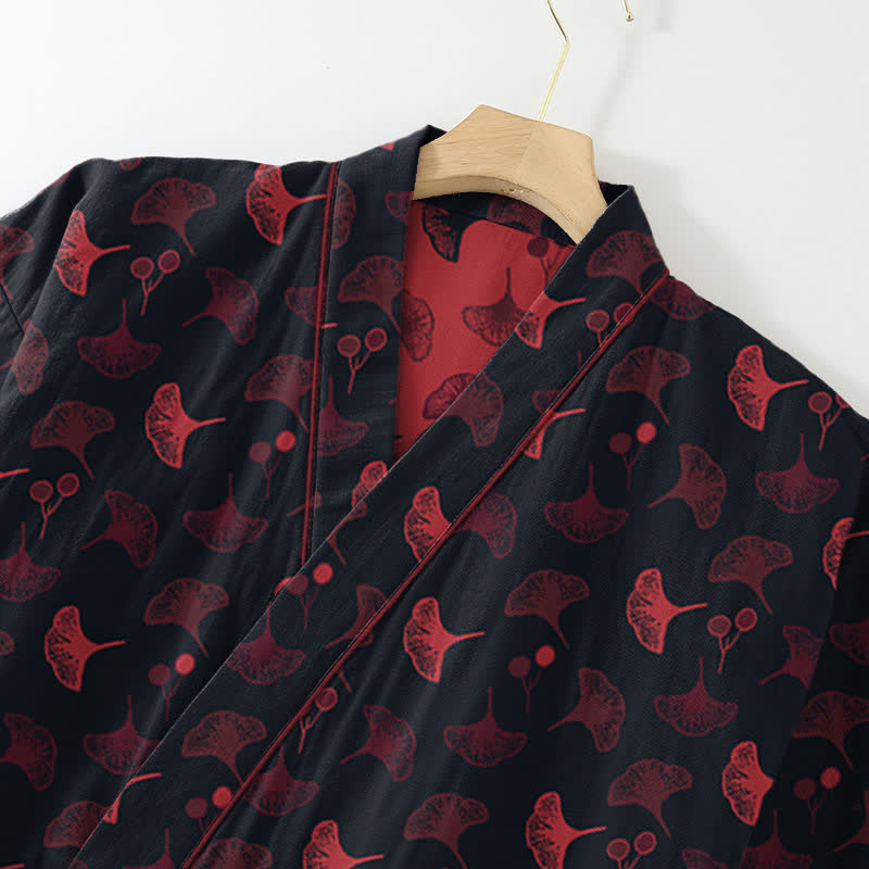 Completo da salotto in kimono di cotone biologico Ginkgo - image 4