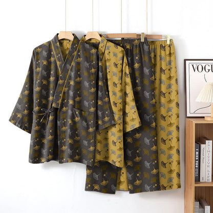 Completo da salotto in kimono di cotone biologico Ginkgo - image 1