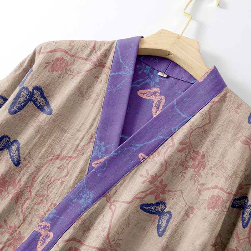 Kimono in garza di cotone a farfalla - image 14