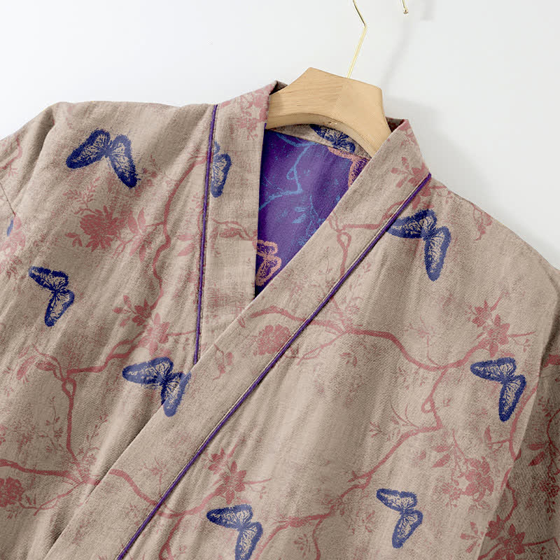 Completo da salotto in kimono di garza di cotone a farfalla - image 5