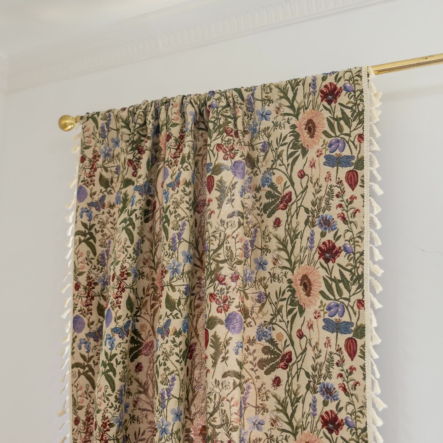 Tenda con nappe floreali e motivo pittorico Dahlia - image 6