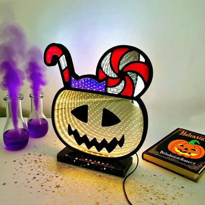 Decorazione di Halloween con luci infinite di zucca 3D - image 6