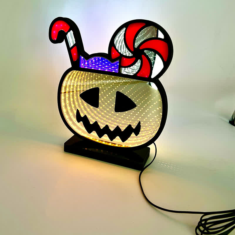 Decorazione di Halloween con luci infinite di zucca 3D - image 7