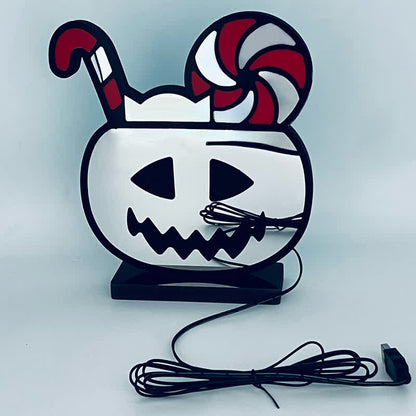 Decorazione di Halloween con luci infinite di zucca 3D - image 8