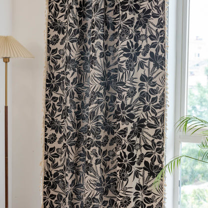 Tenda vintage con nappe floreali nere - image 6