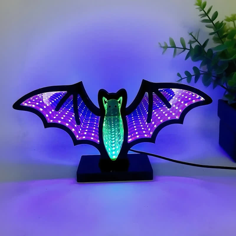 Luci infinite a forma di pipistrello 3D di Halloween - 3 pezzi - 2"L x 10"L x 5"A - image 4