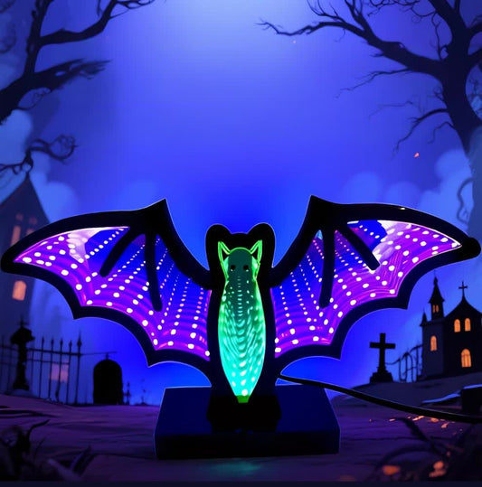 Luci infinite a forma di pipistrello 3D di Halloween - image 1