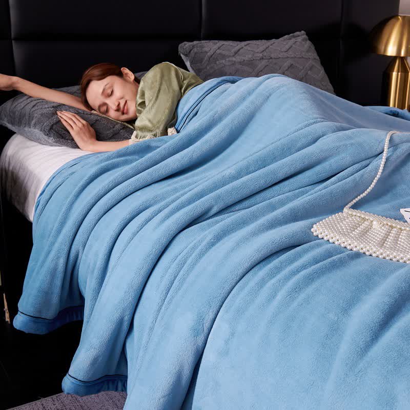 Coperta tinta unita in stile minimalista - Lago Blu - Matrimoniale Grande - image 18