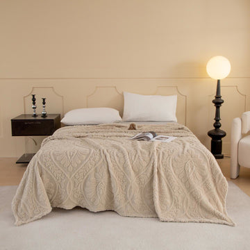 Coperta jacquard floreale vintage - image 1