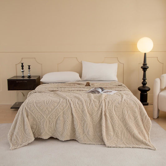 Coperta jacquard floreale vintage - image 1
