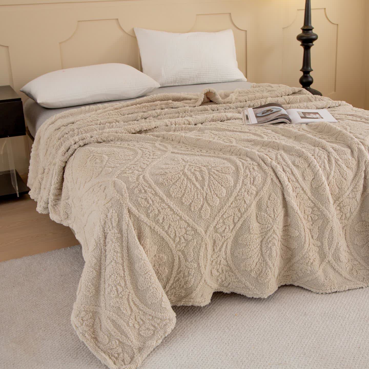 Coperta jacquard floreale vintage - image 3