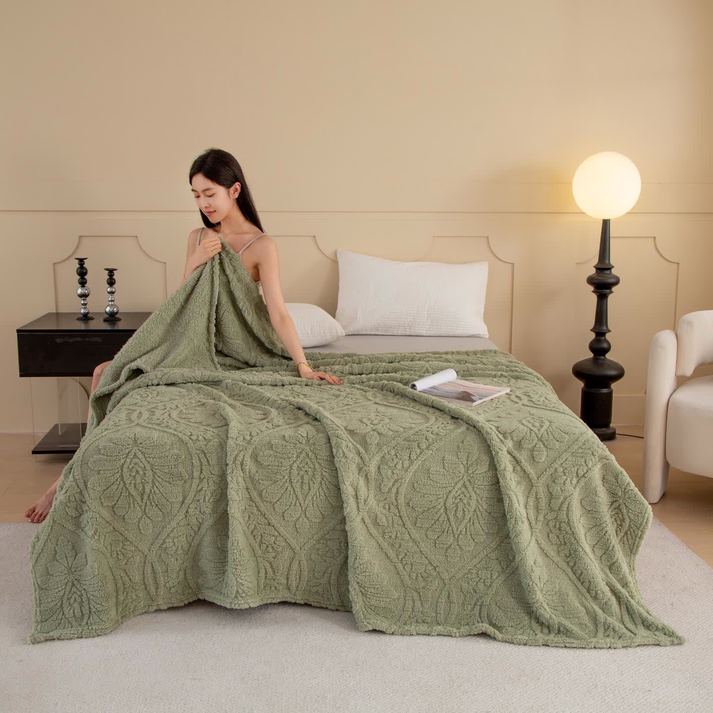 Coperta jacquard floreale vintage - image 26