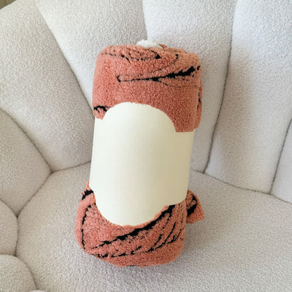 Coperta in peluche jacquard a foglia grande - image 17