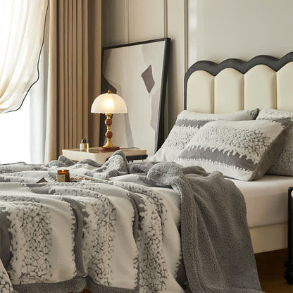 Coperta Sherpa a doppio strato con stampa a righe - image 9