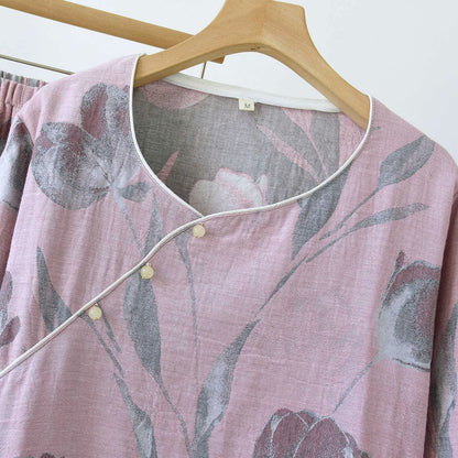 Completo da notte in jacquard di garza di cotone Tulip - image 7