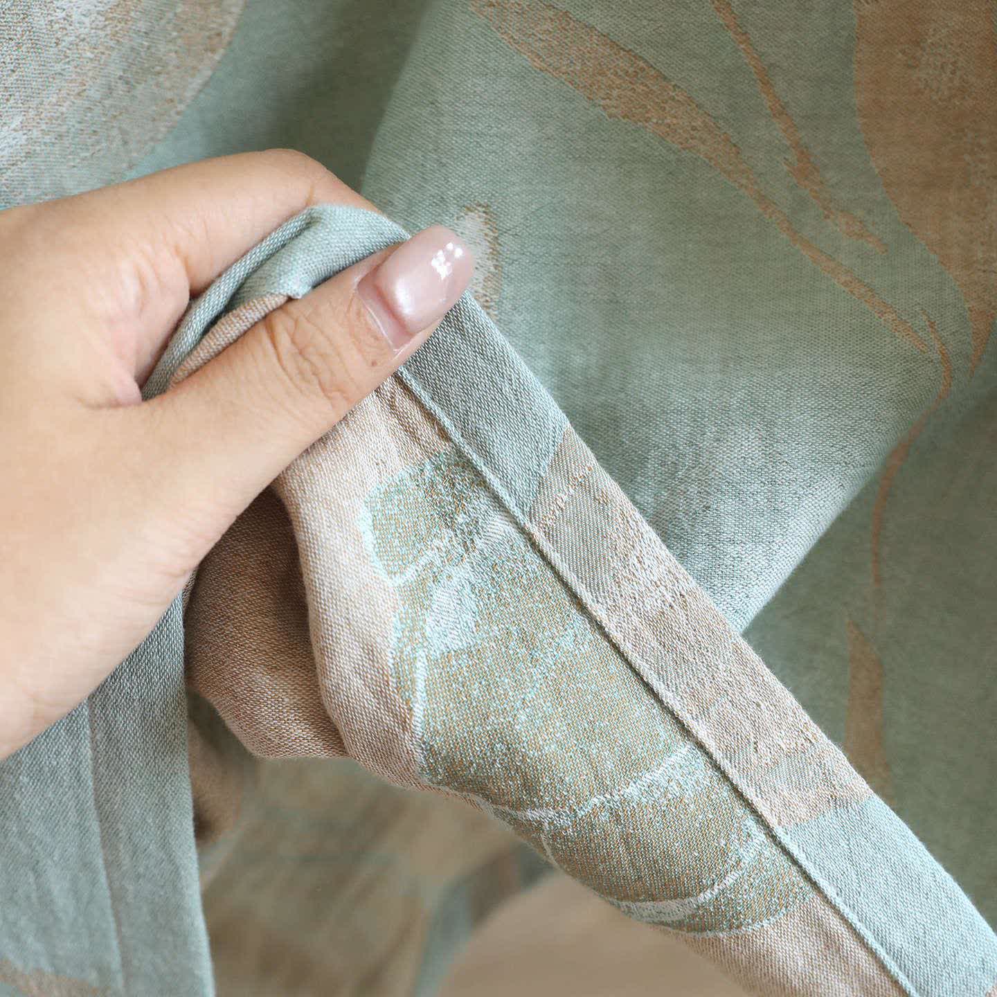 Camicia da notte in jacquard di garza di cotone naturale Tulip - image 15