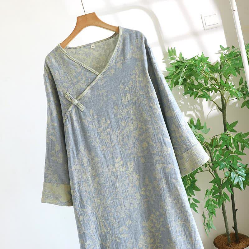 Elegante camicia da notte floreale in cotone biologico - image 6