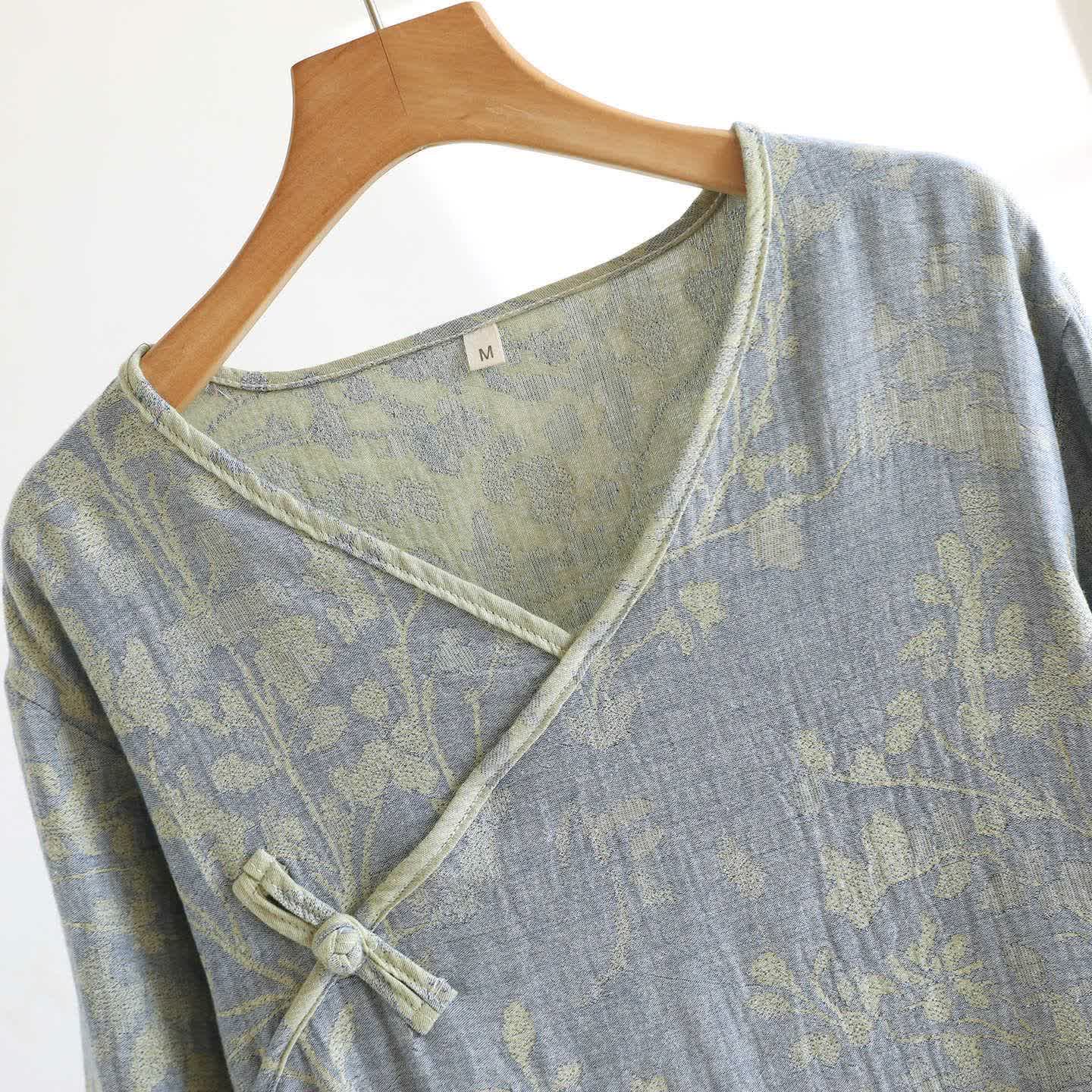 Elegante camicia da notte floreale in cotone biologico - image 7