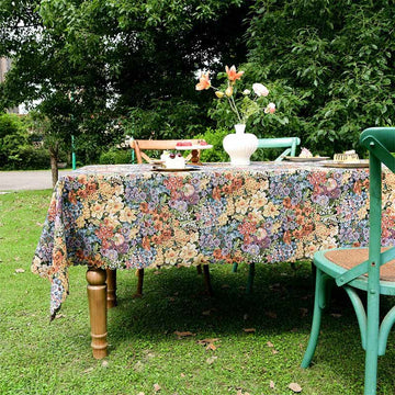 Lussuosa tovaglia con bordo smerlato floreale - 140cm x 260cm - image 1