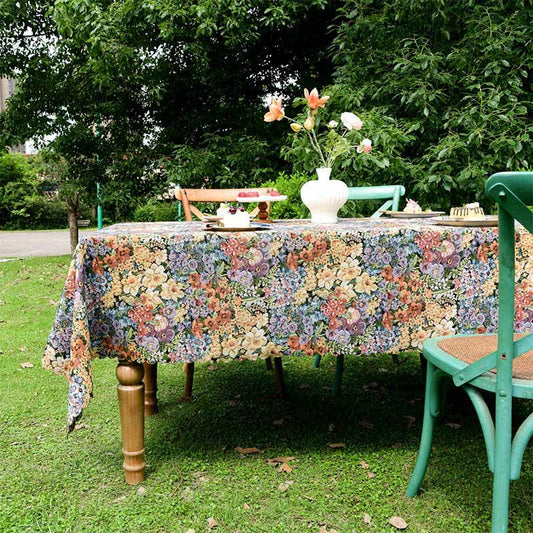 Lussuosa tovaglia con bordo smerlato floreale - 140cm x 260cm - image 1