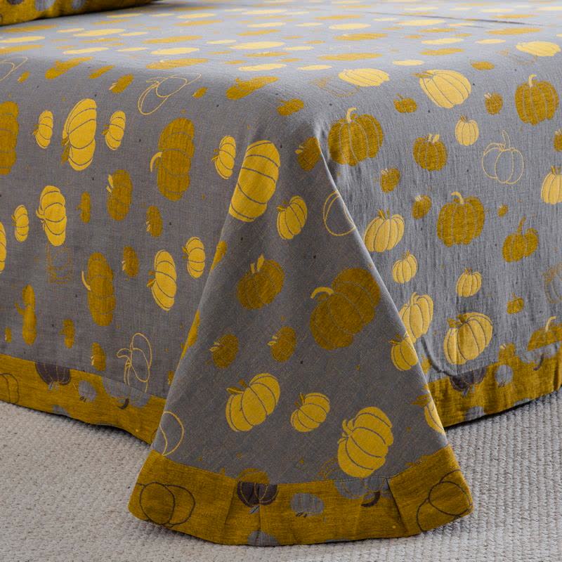Set di biancheria da letto in garza di cotone con bottoni e zucca (4 pezzi) - image 6