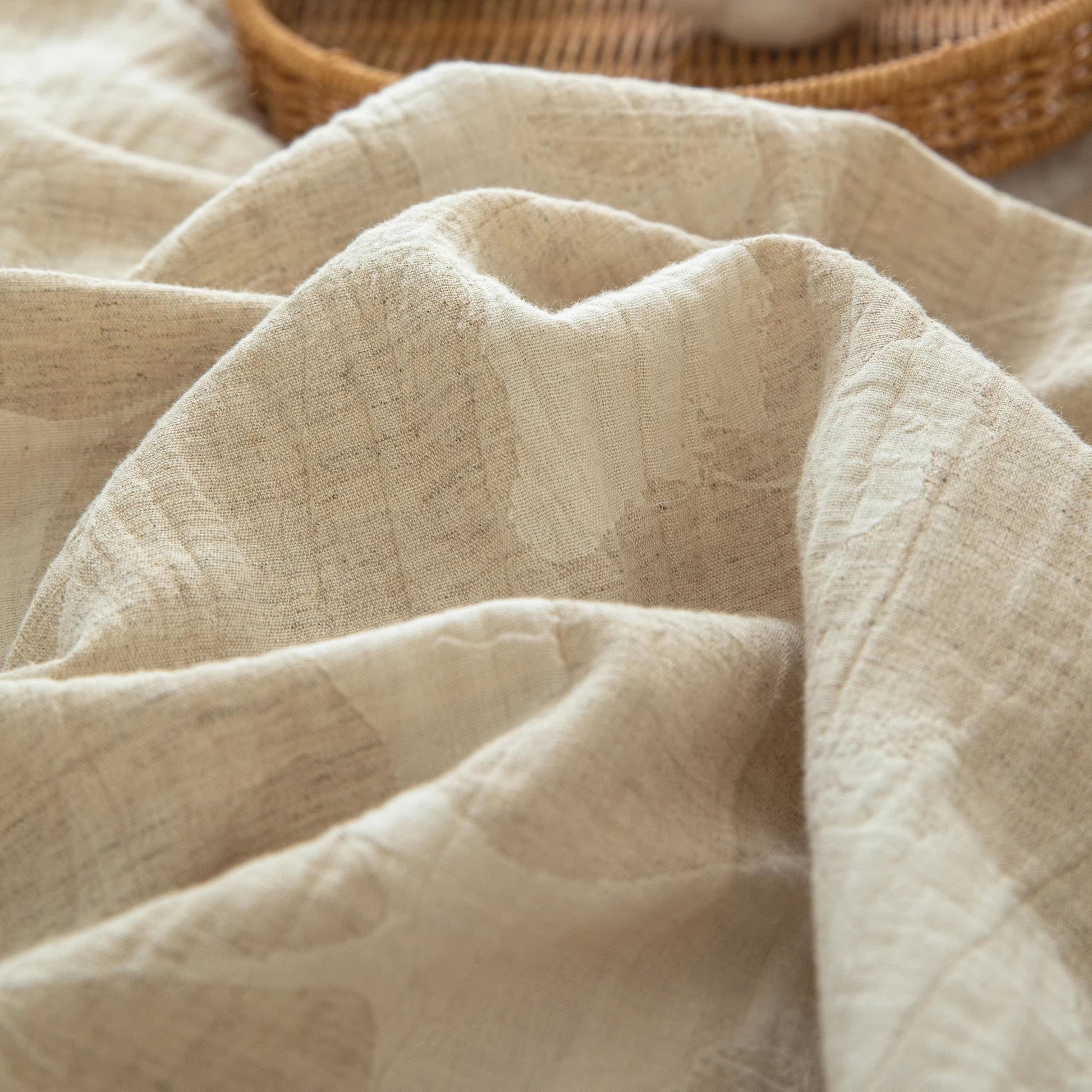 Set di biancheria da letto in cotone e lino jacquard Ginkgo - image 6